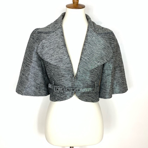 KLS Silk Cotton Crop Blazer Size Medium - Picture 1 of 8